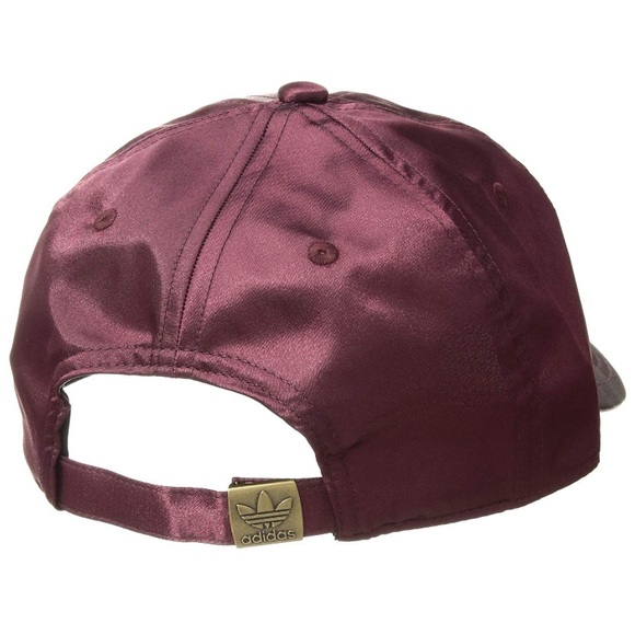adidas originals // maroon satin adjustable hat - Picture 2 of 6